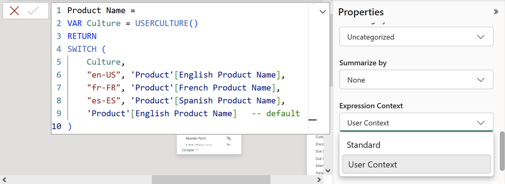 Colonnes par utilisateur – capture Power BI Avril 2026
