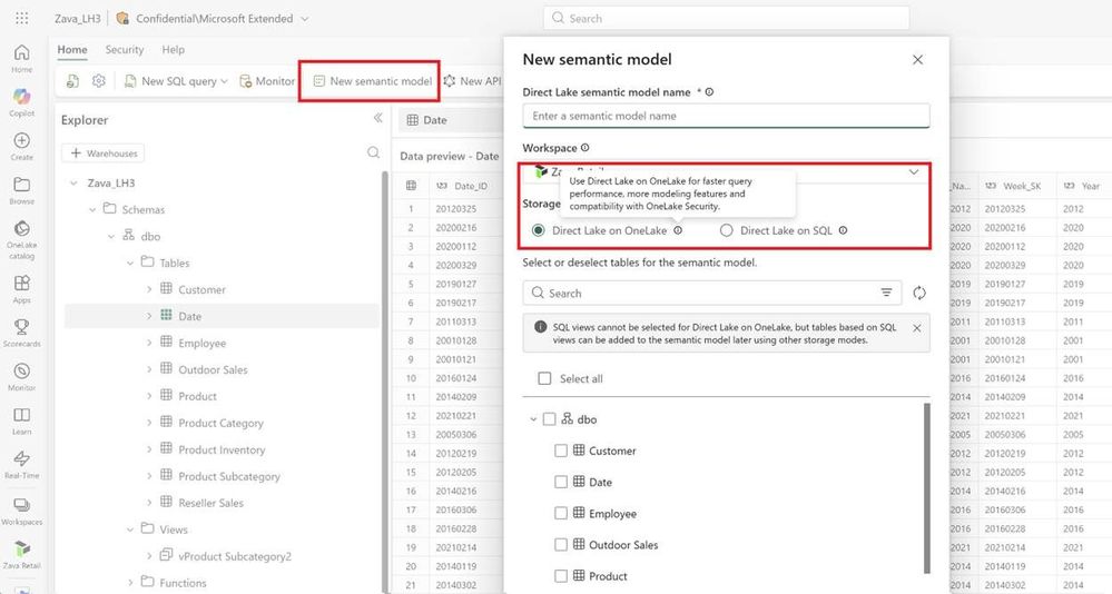 Direct Lake on OneLake – capture Power BI Mars 2026