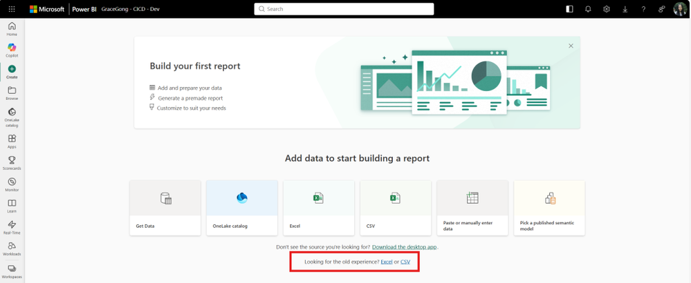 Fin de l'import Excel/CSV – capture Power BI Février 2026