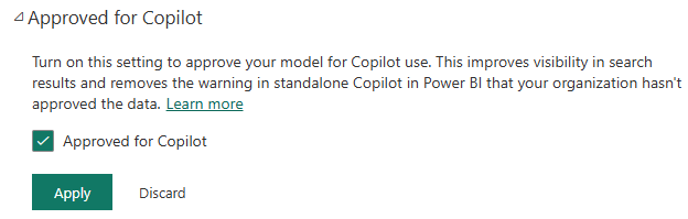 « Approved for Copilot » – capture Power BI Janvier 2026