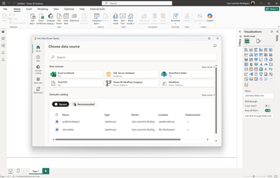 Nouvel Obtenir les données – capture Power BI Mai 2026