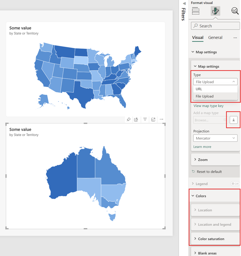 Shape map en GA – capture Power BI Juin 2026