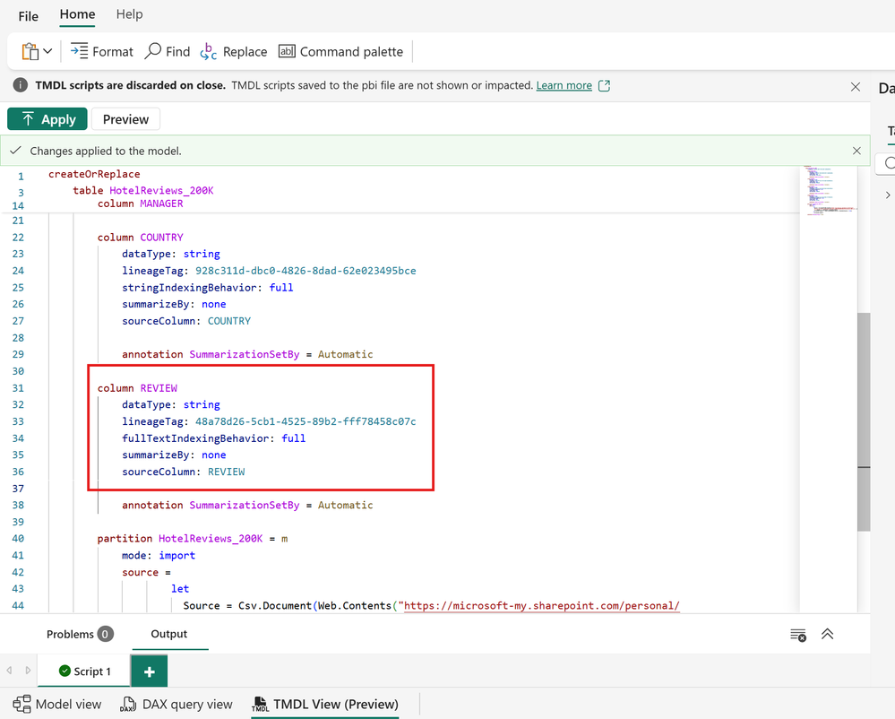 Recherche plein texte – capture Power BI Septembre 2026