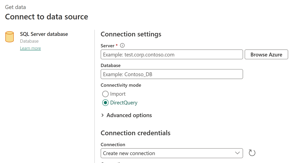 DirectQuery sur le web – capture Power BI Septembre 2026