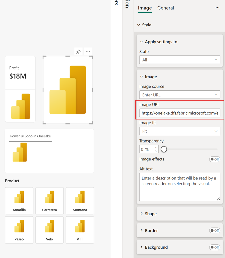 Images OneLake – capture Power BI Août 2026