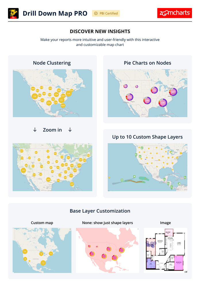Visuel Drill Down Map PRO (ZoomCharts)